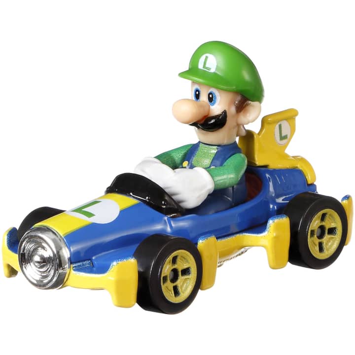 Mattel-Hot Wheels Mario Kart 2022-GBG27XX-Luigi Mach 8-Legacy Toys