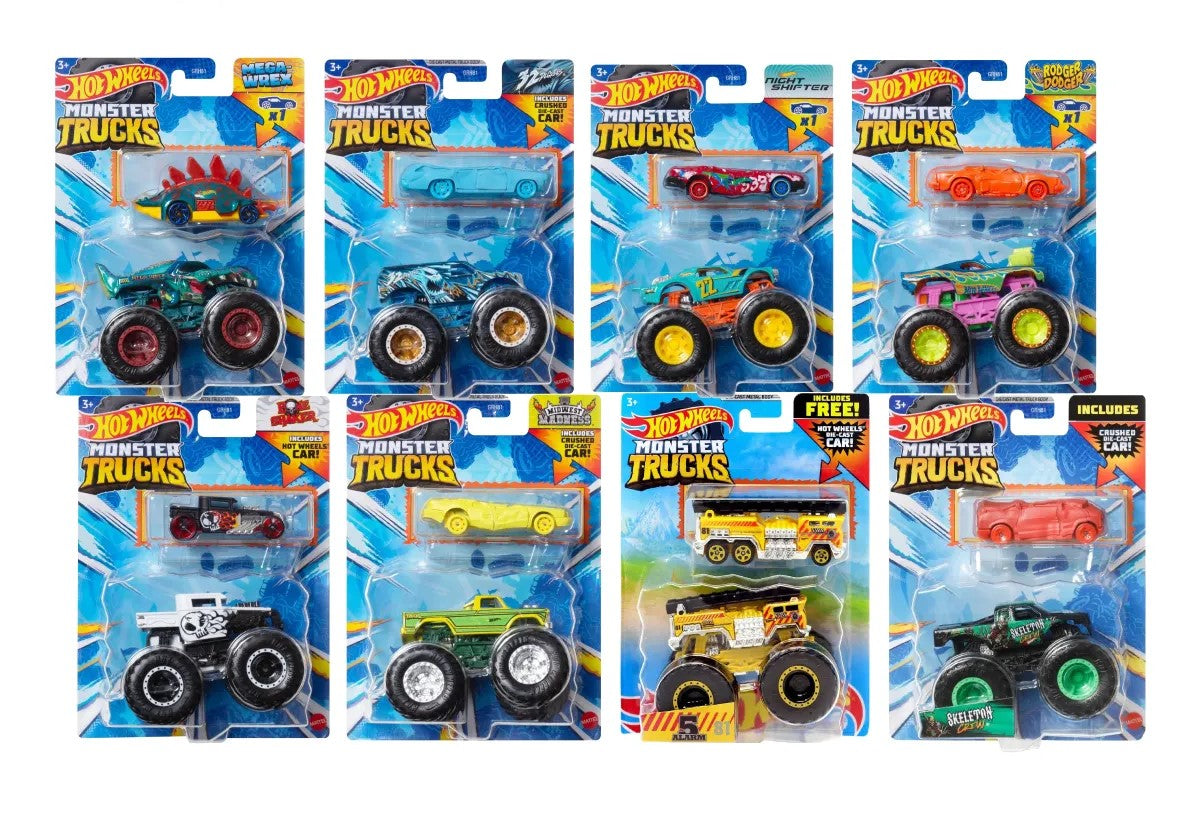 Mattel-Hot Wheels Monster Truck & Car--Legacy Toys