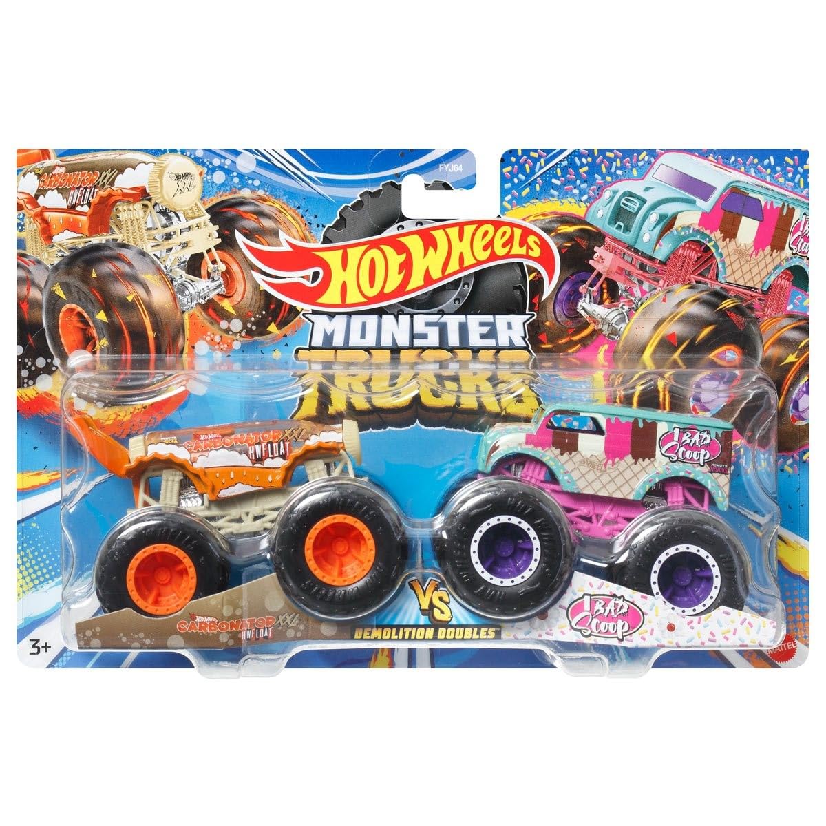 Mattel-Hot Wheels Monster Trucks Demolition Doubles - 2 Pack - Assorted Styles-FYJ64-Legacy Toys