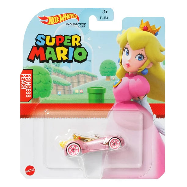 Mattel-Hot Wheels Super Mario Character Cars - Princess Peach-FLJ27-Legacy Toys