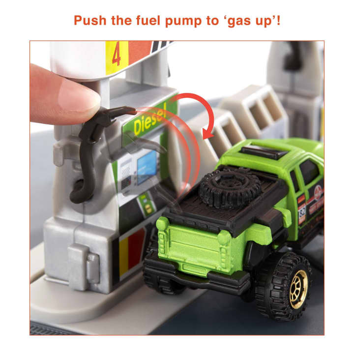 Mattel-Matchbox Action Drivers Fuel Station Playset-GVY84-Legacy Toys