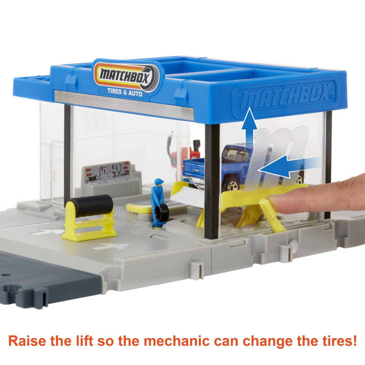 Mattel-Matchbox Action Drivers Matchbox Auto Shop Playset-HDL34-Legacy Toys