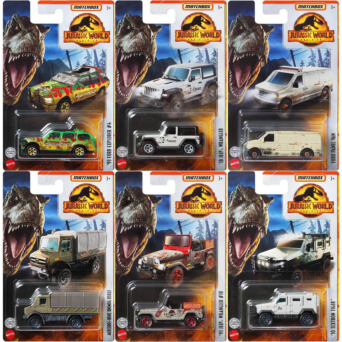 Mattel-Matchbox Jurassic World Die Cast Vehicles Assorted Styles-FMW90-Legacy Toys