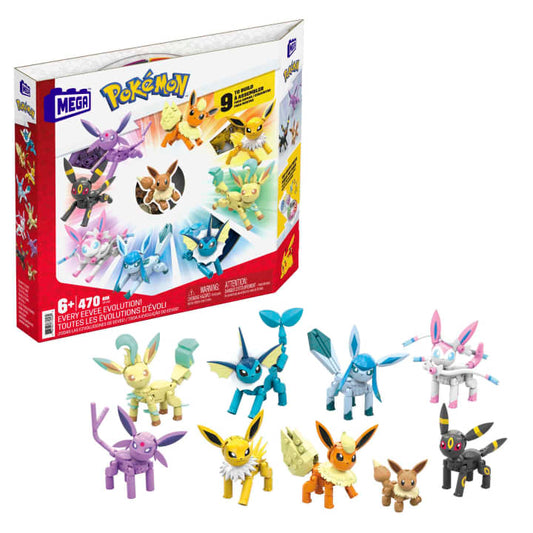 Mattel-MEGA Pokémon Action Figure Every Eevee Evolution-GFV85-Legacy Toys