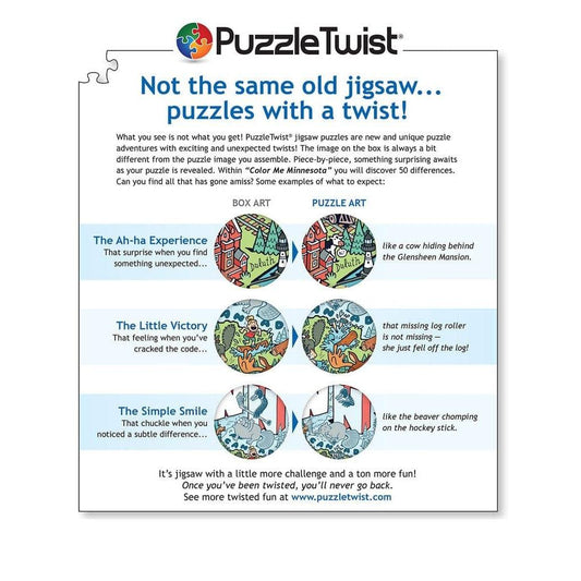 Maynards-Puzzle Twist - Color Me Minnesota - 1,000 Piece Puzzle-10155-Legacy Toys