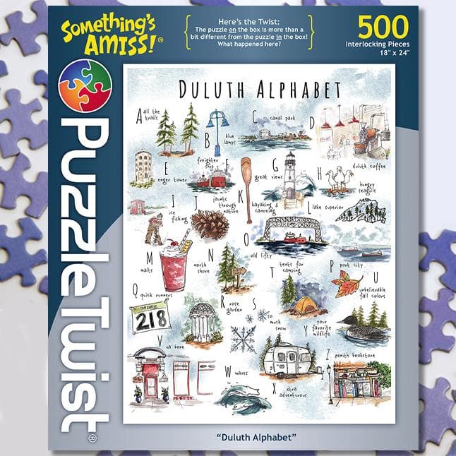 Maynards-Puzzle Twist - Duluth Alphabet - 500 Piece Puzzle-10148-Legacy Toys