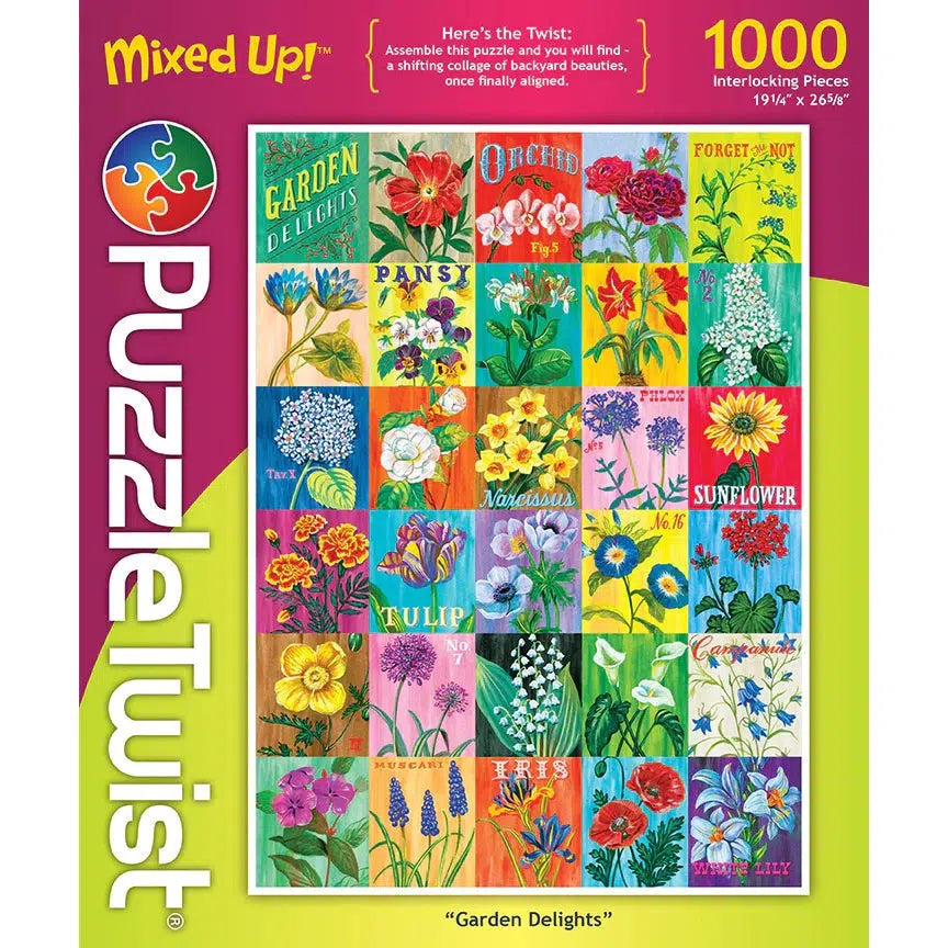 Maynards-Puzzle Twist - Garden Delights - 1,000 Piece Puzzle-10614-Legacy Toys