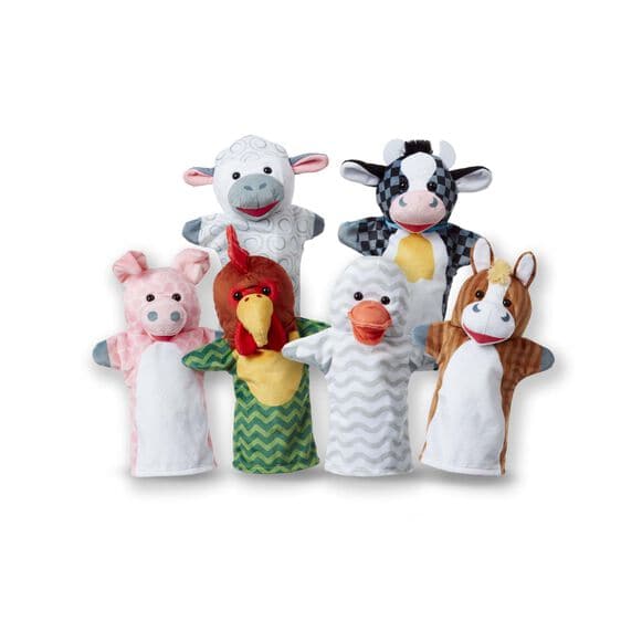 Melissa & Doug-Barn Buddies Hand Puppets 6 Piece-MEL9121-Legacy Toys