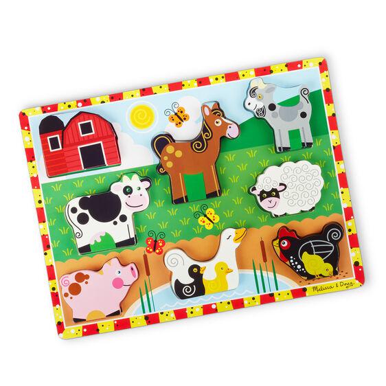 Melissa & Doug-Chunky Puzzle - Farm Animals-3723-Legacy Toys