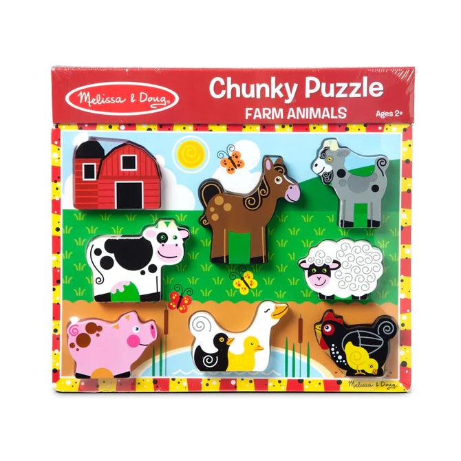 Melissa & Doug-Chunky Puzzle - Farm Animals-3723-Legacy Toys