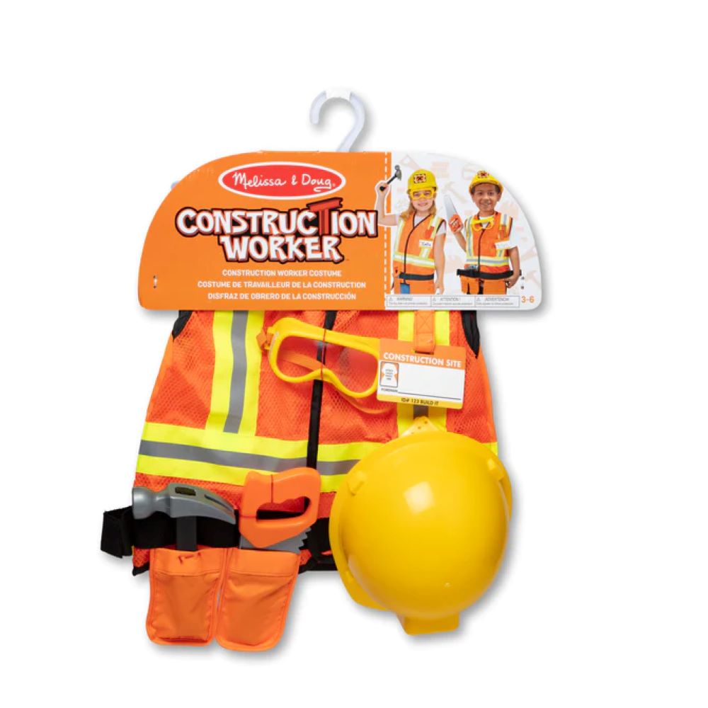 Melissa & Doug-Construction Worker Role Play Dress-up Costume Set-4837-Legacy Toys