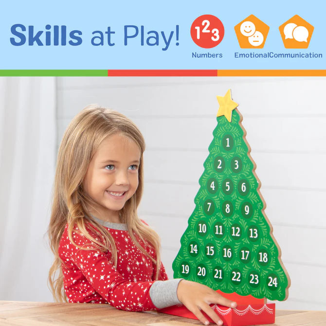 Melissa & Doug-Countdown to Christmas Wooden Seasonal Calendar-3571-Legacy Toys