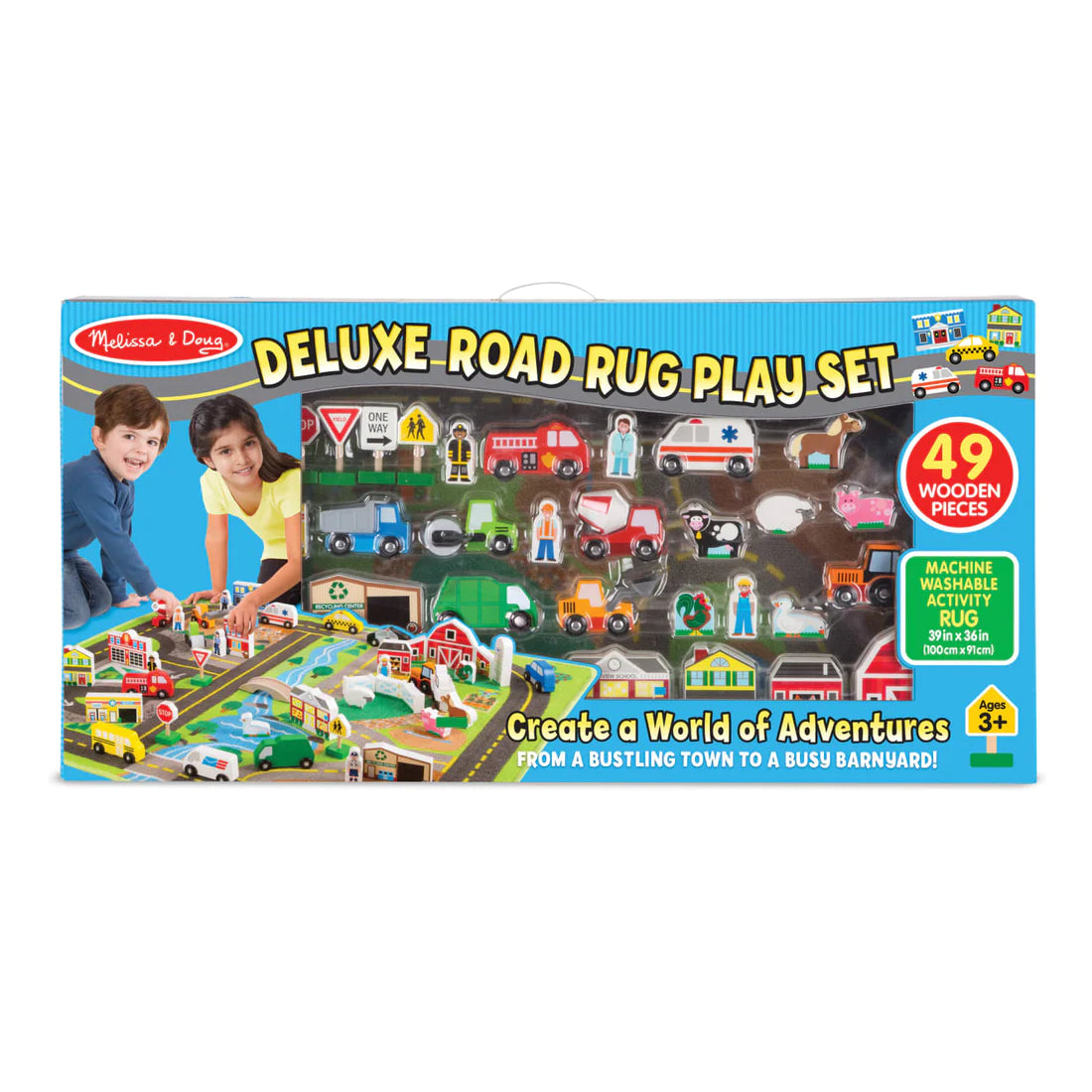 Melissa & Doug-Deluxe Road Rug Play Set-5195-Legacy Toys
