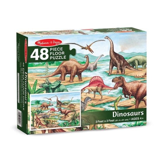 Melissa & Doug-Dinosaurs Floor Puzzle - 48 Pieces-0421-Legacy Toys