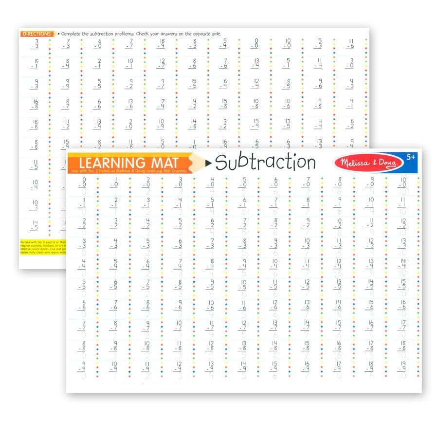 Melissa & Doug-Learning Mats-5007-Subtraction-Legacy Toys