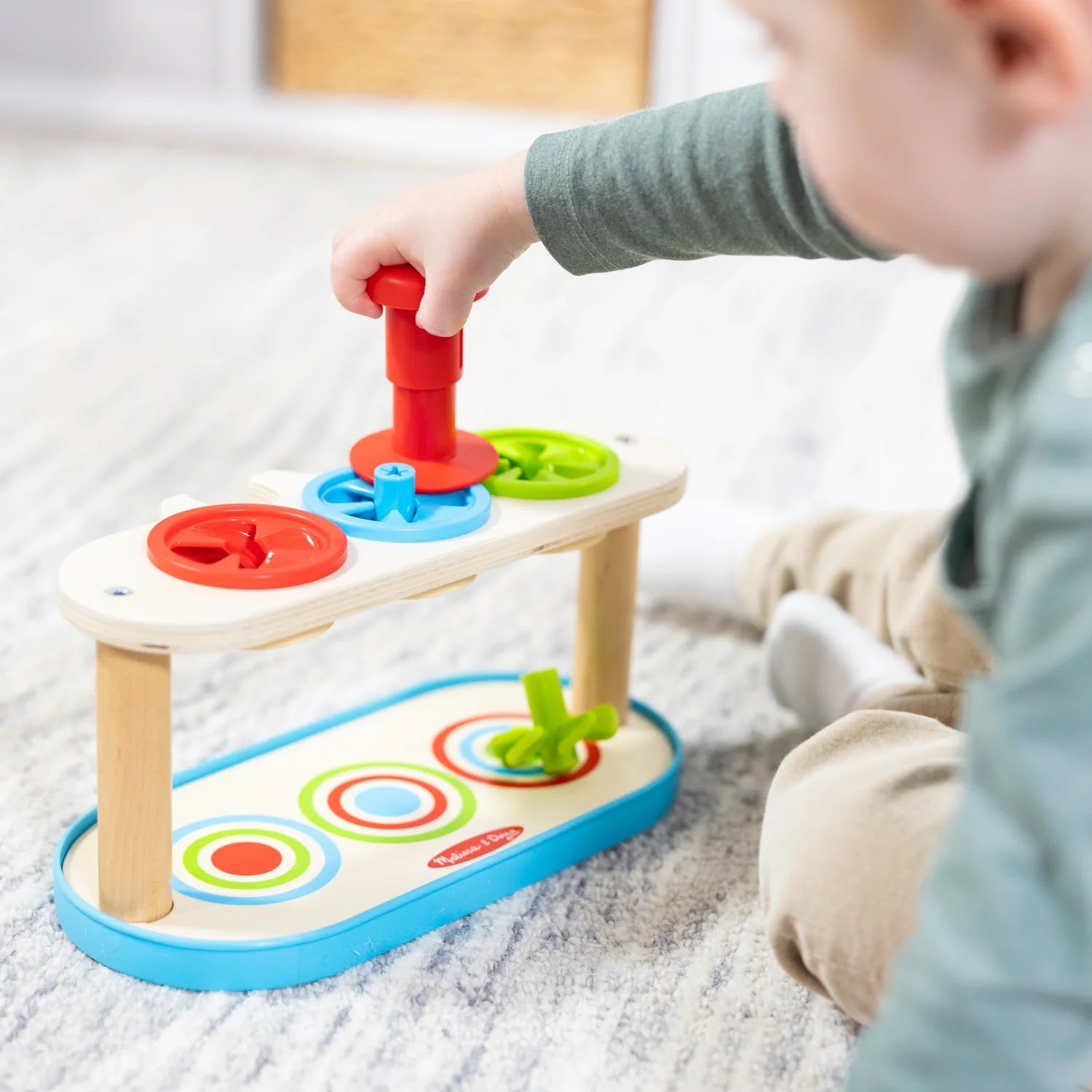 Melissa & Doug-Match & Push Spinning Tops-31812-Legacy Toys