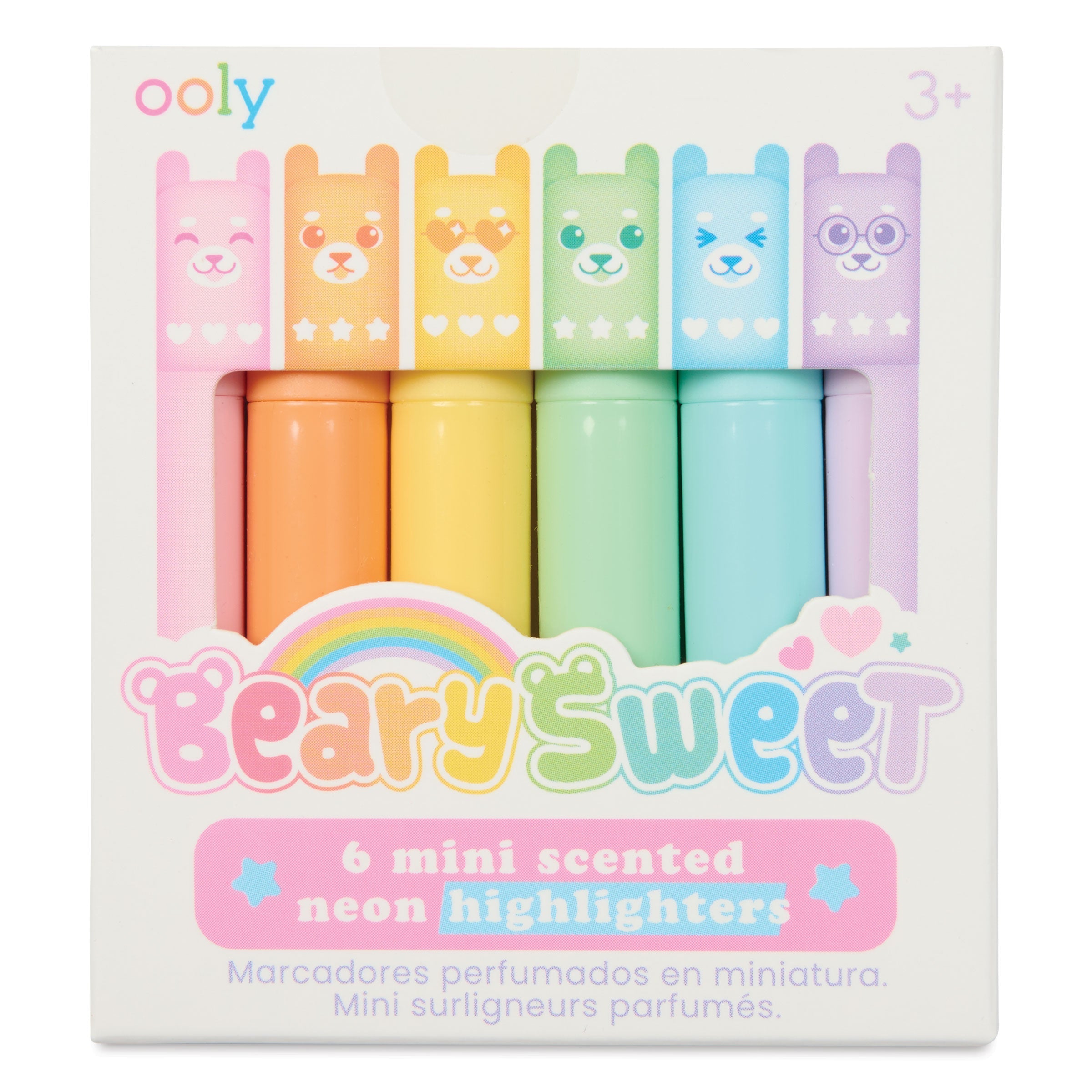 Ooly-Beary Sweet Mini Scented Neon Highlighters - Box of 6-130-117-Legacy Toys