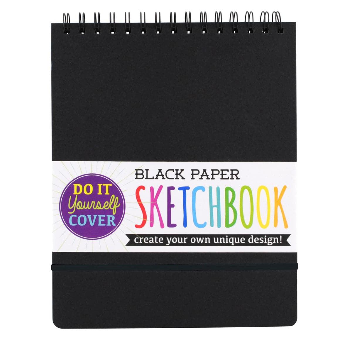 Ooly-Black DIY Cover Sketchbook - Large-118-SK-BLK-Legacy Toys