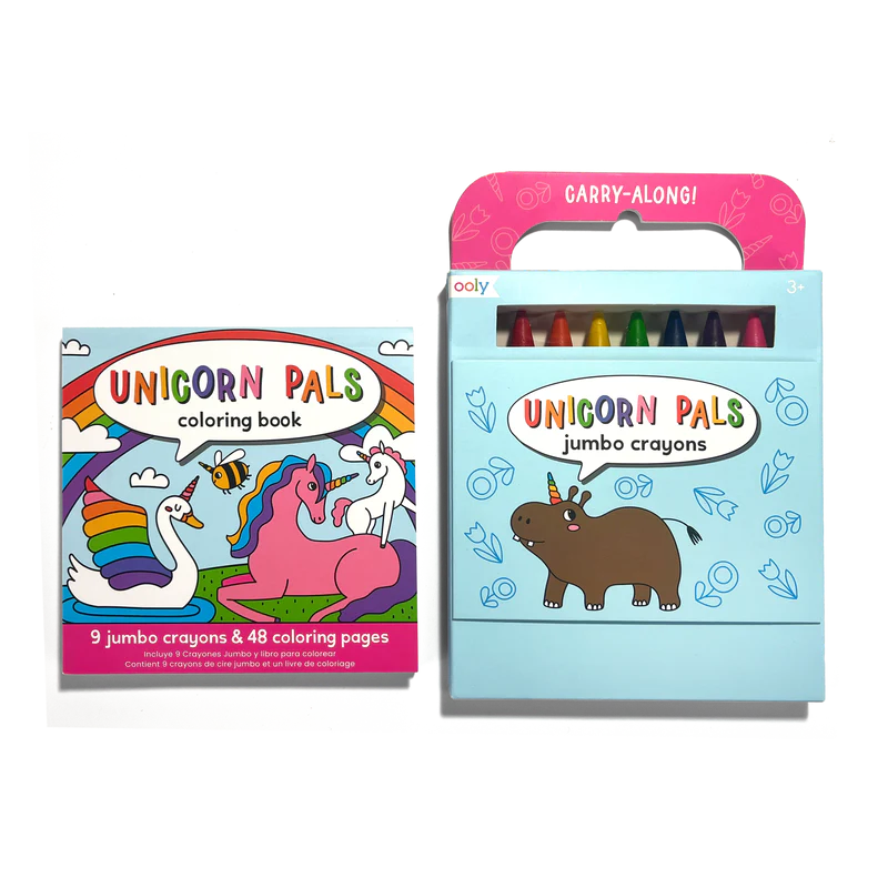 Ooly-Carry Along Crayon & Coloring Book Kit - Unicorn Pals-138-026-Legacy Toys