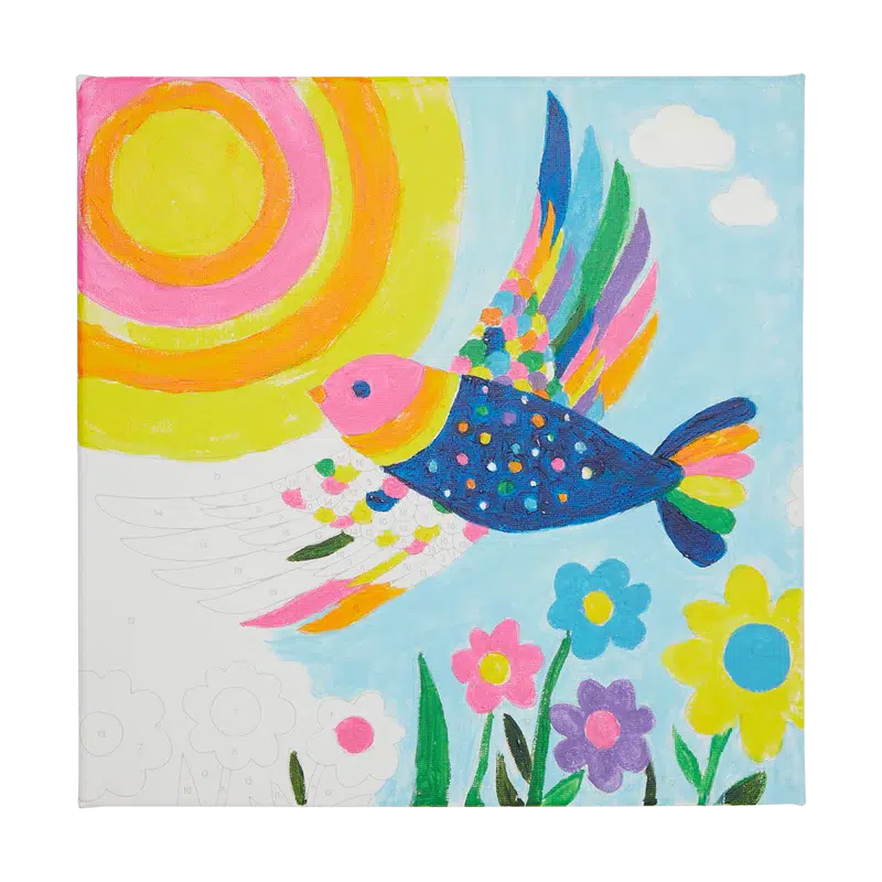 Ooly-Colorific Canvas Paint By Number Kit - Brilliant Bird-161-078-Legacy Toys