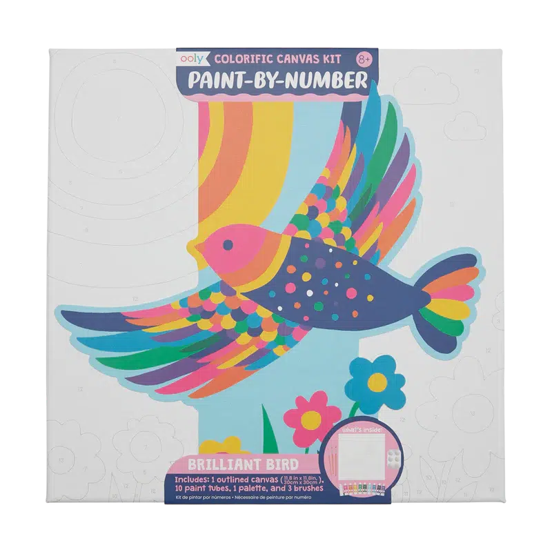 Ooly-Colorific Canvas Paint By Number Kit - Brilliant Bird-161-078-Legacy Toys