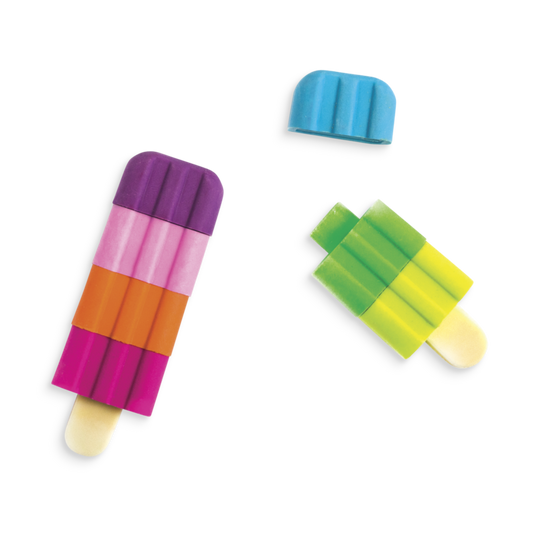 Ooly-Icy Pops Fruit Scented Puzzle Erasers Set of 4-112-079-Legacy Toys