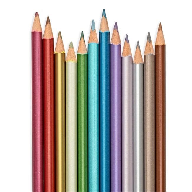 Ooly-Modern Metallics Colored Pencils-128-111-Legacy Toys