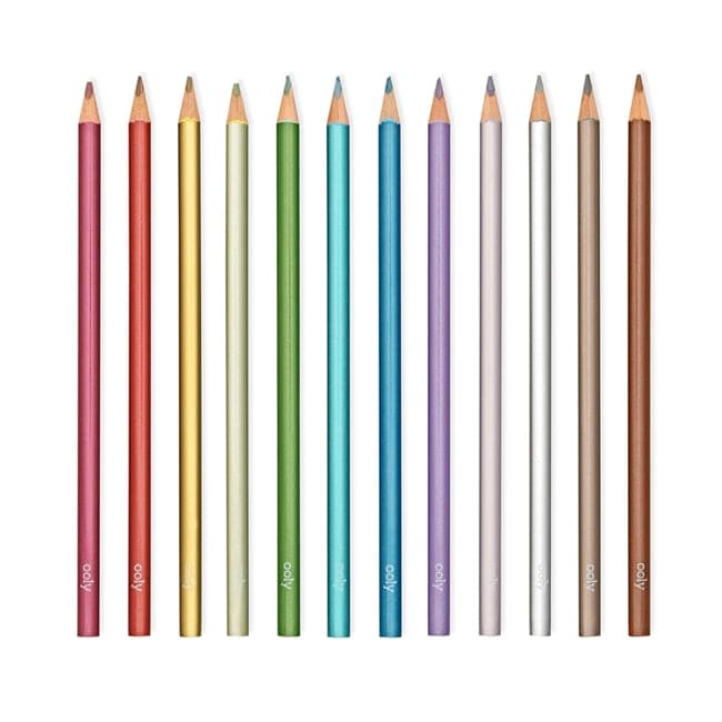 Short Fat Colored Pencils for Kids - 10 Triangle Jumbo Color Pencils - 11  Piece Set