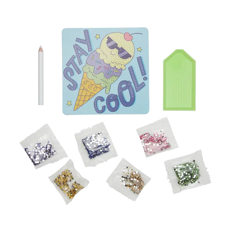 Ooly-Razzle Dazzle DIY Gem Art Kit: Cool Cream-161-083-Legacy Toys