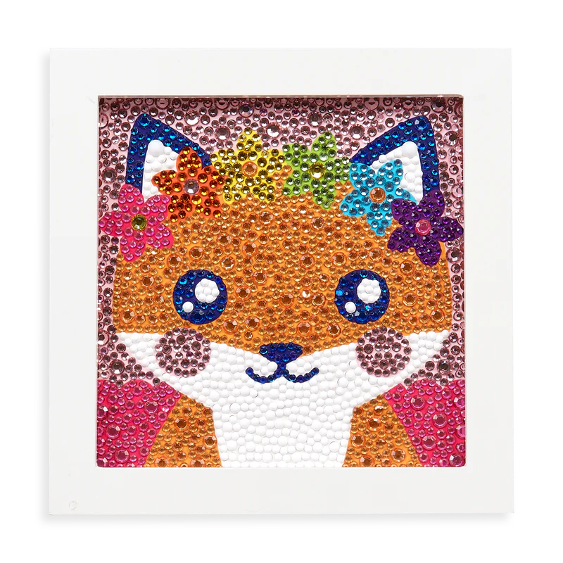 Ooly-Razzle Dazzle DIY Gem Art Kit: Friendly Fox-161-045-Legacy Toys