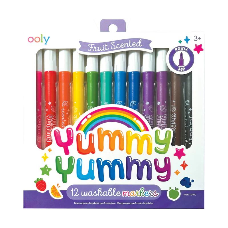 Ooly-Yummy Yummy Scented Markers - Set of 12-130-105-Legacy Toys