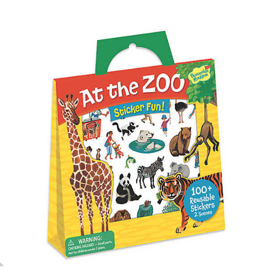 Peaceable Kingdom-At The Zoo Reusable Sticker Tote-SP42-Legacy Toys