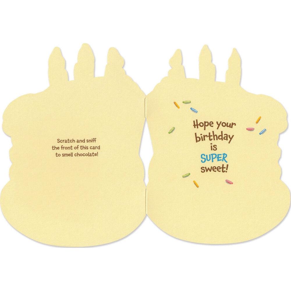 Peaceable Kingdom-Chocolate Birthday Cake Scratch & Sniff Card-4625SS-Legacy Toys
