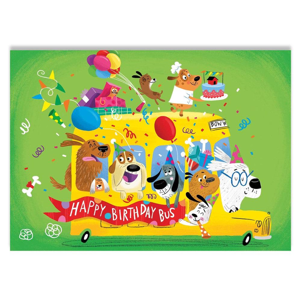Peaceable Kingdom-Dog Party Bus Birthday Card-11082-Legacy Toys
