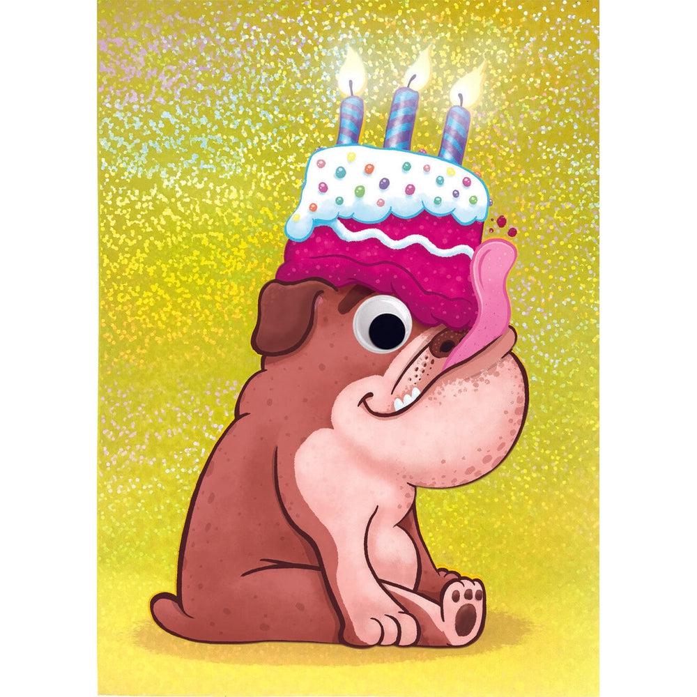 Peaceable Kingdom-Googly Eyes - Bulldog Birthday Card-6106GE-Legacy Toys