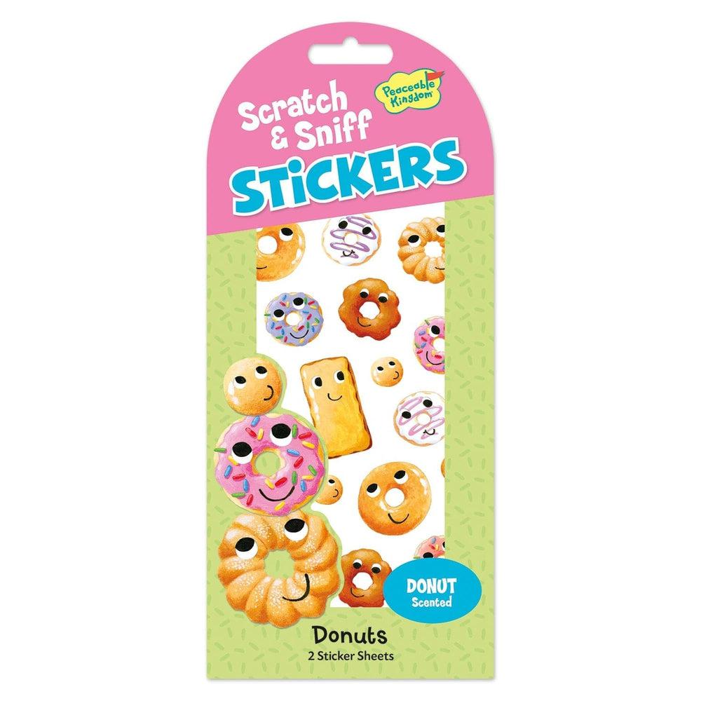 Peaceable Kingdom-Scratch and Sniff Sticker Pack-STK105-Donuts-Legacy Toys