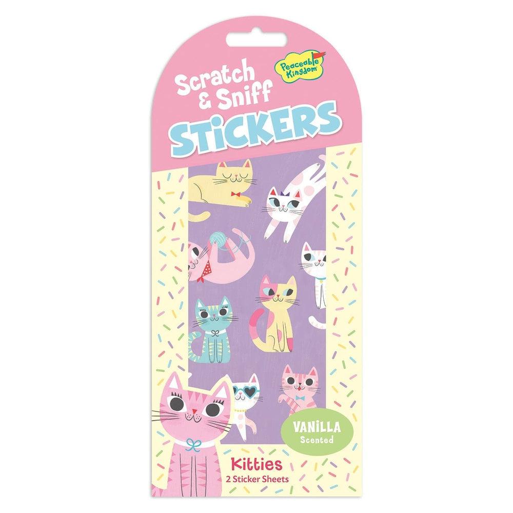 Peaceable Kingdom-Scratch and Sniff Sticker Pack-STK219-Vanilla Kitties-Legacy Toys