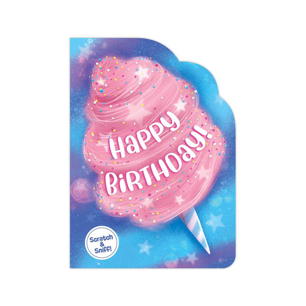 Peaceable Kingdom-Scratch & Sniff Birthday Card - Cotton Candy-6506SS-Legacy Toys