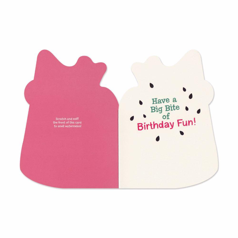 Peaceable Kingdom-Scratch & Sniff Birthday Card - Watermelon-11224-Legacy Toys