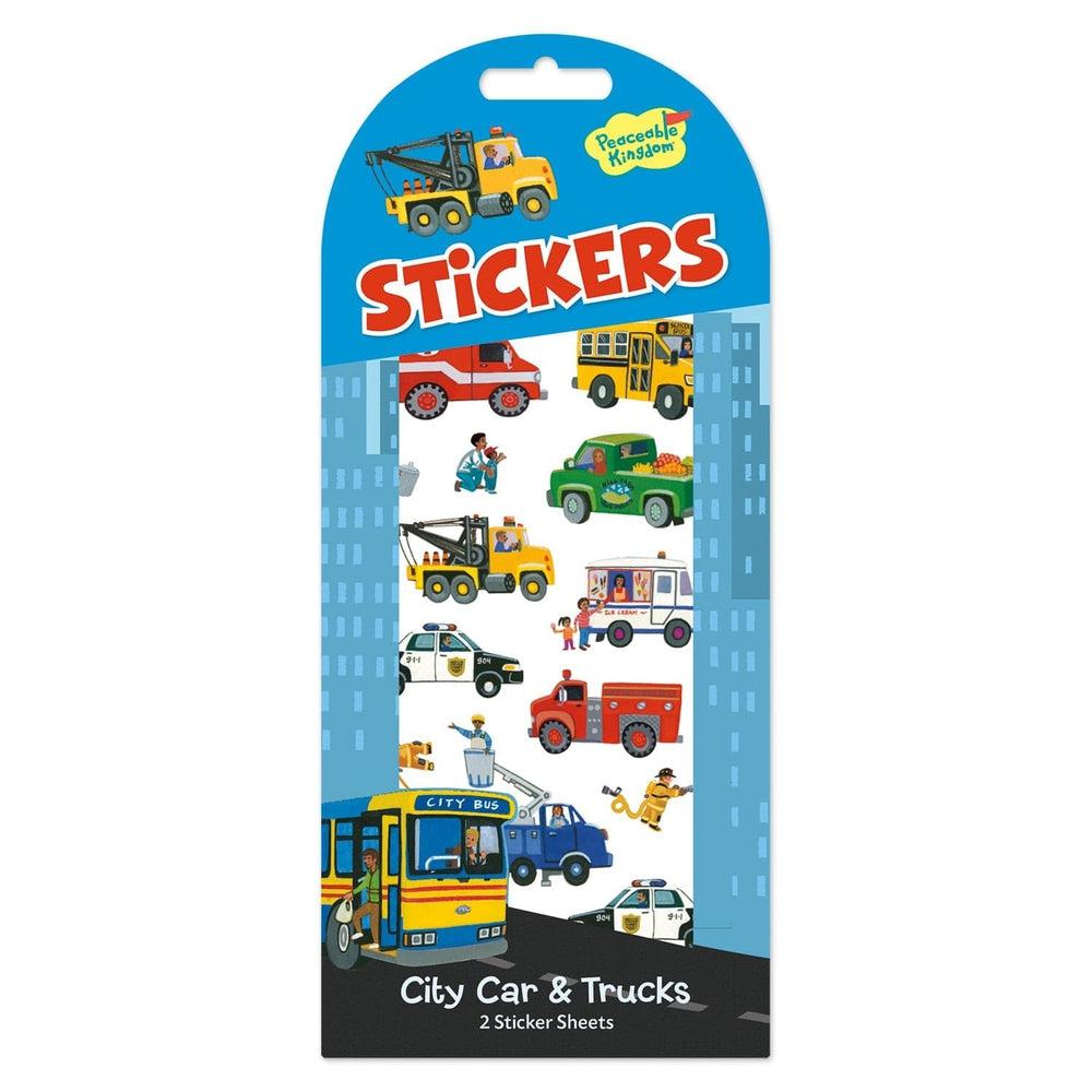 Peaceable Kingdom-Sticker Pack - City Car & Truck-11648-Legacy Toys