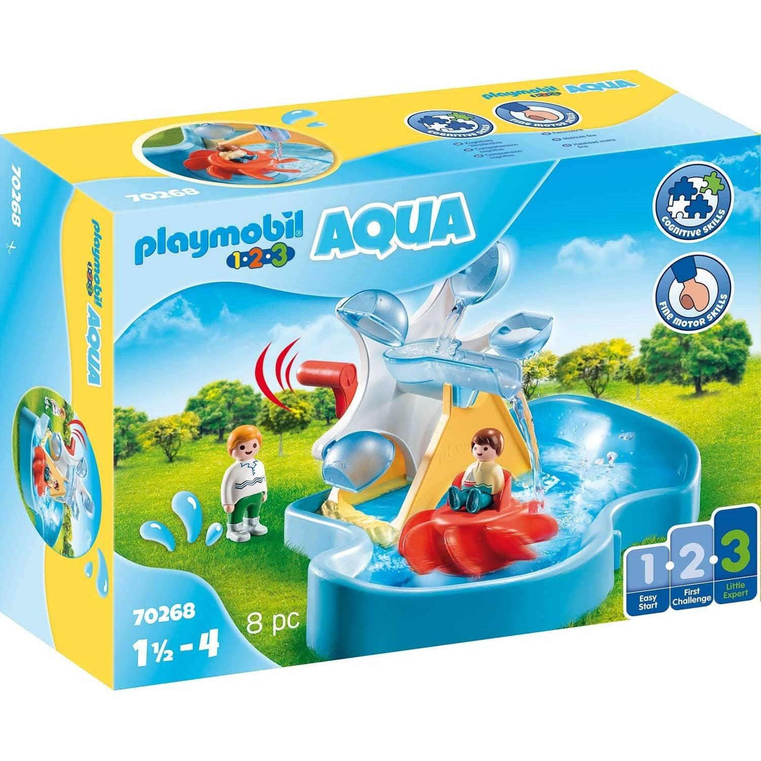 Playmobil-1.2.3. Water Wheel Carousel-70268-Legacy Toys