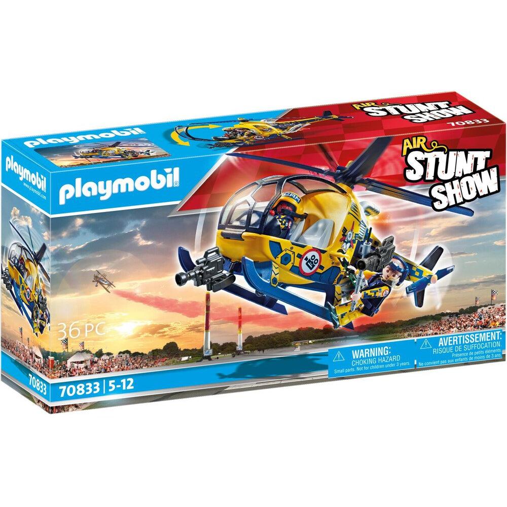 Playmobil-Air Stunt Show - Helicopter with Film Crew-70833-Legacy Toys