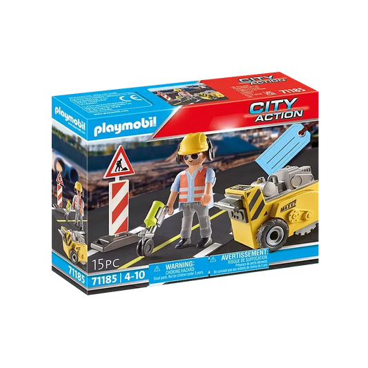 Playmobil-City Action - Construction Worker Gift Set-71185-Legacy Toys