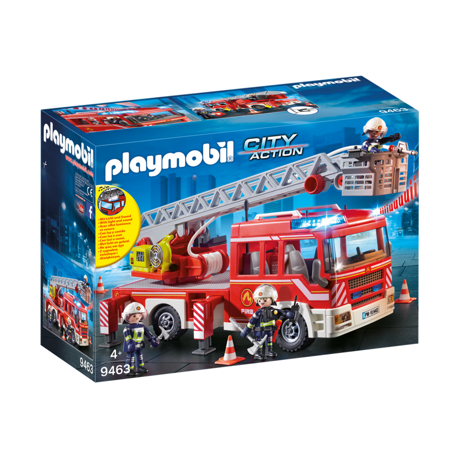 Playmobil-City Action - Fire Ladder Unit-9463-Legacy Toys