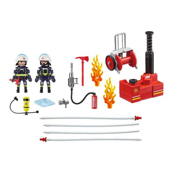 Playmobil-City Action - Firefighters with Water Pump-9468-Legacy Toys
