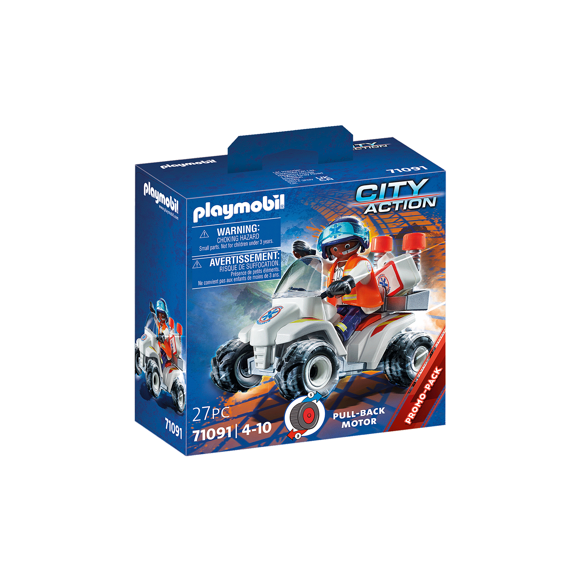 Playmobil-City Action - Medical Quad-71091-Legacy Toys