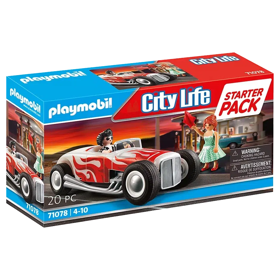 Playmobil-City Life - Hot Rod Starter Pack-71078-Legacy Toys