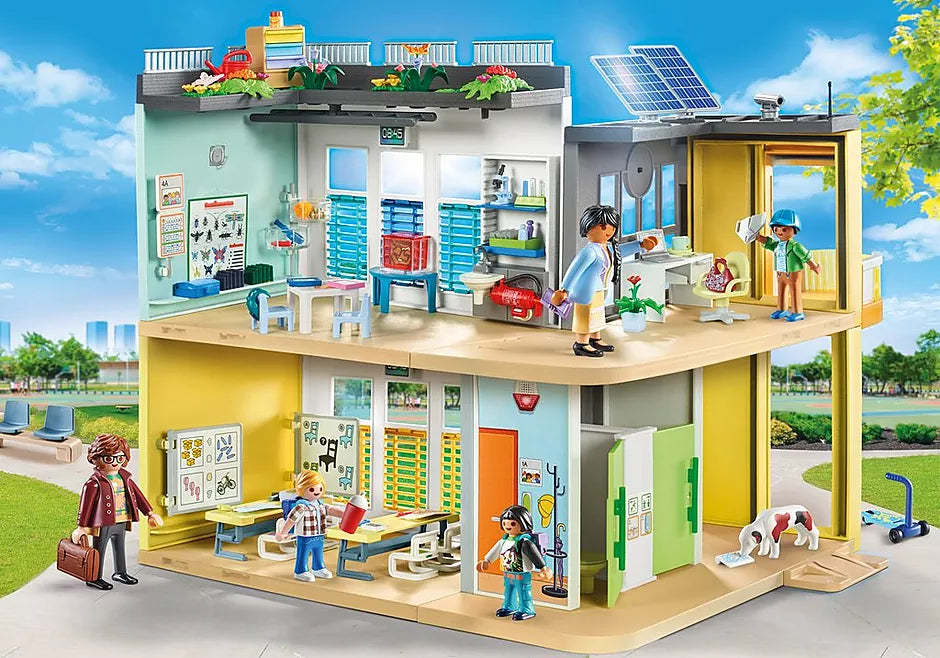 Playmobil-City Life - Large School-71327-Legacy Toys