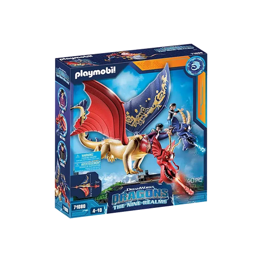 Playmobil-Dragons: The Nine Realms - Wu & Wei with Jun & Eugene-71080-Legacy Toys