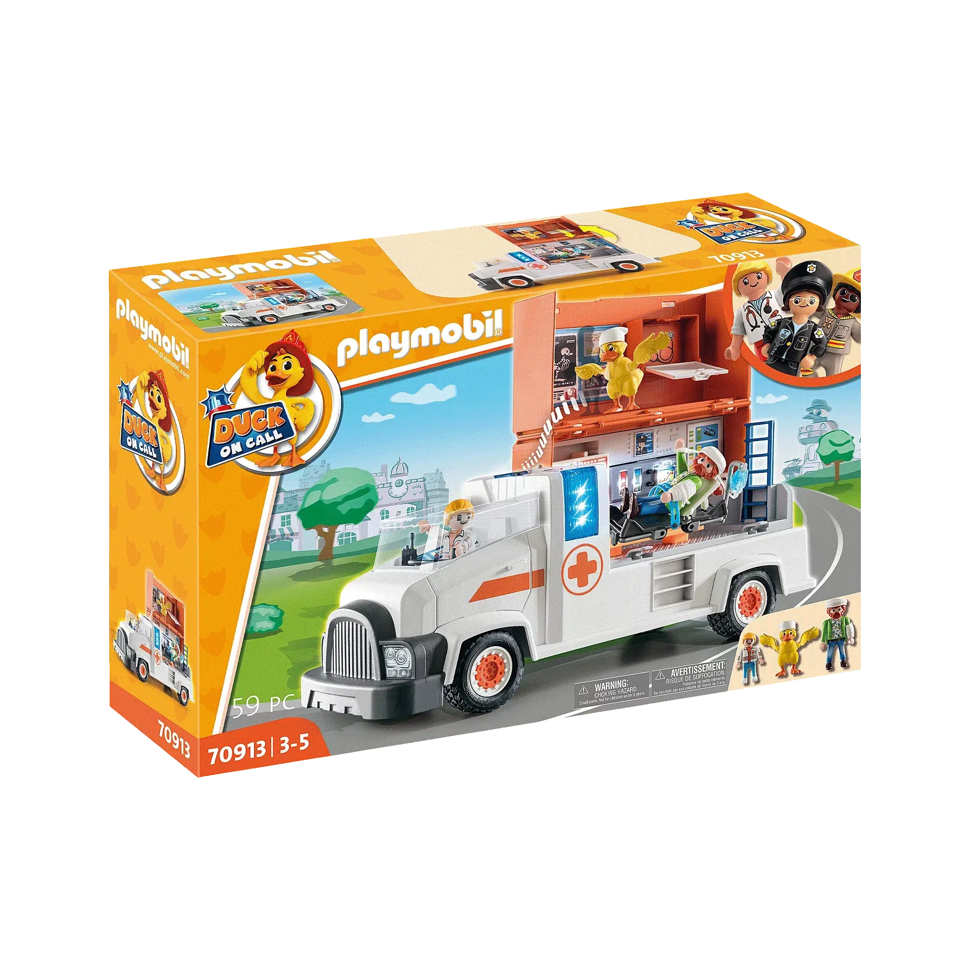 Playmobil-Duck on Call - Ambulance-70913-Legacy Toys